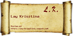 Lay Krisztina névjegykártya