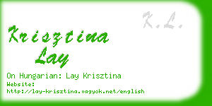 krisztina lay business card